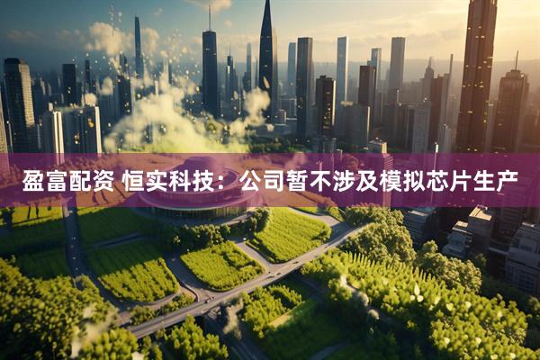 盈富配资 恒实科技：公司暂不涉及模拟芯片生产