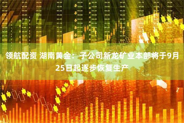 领航配资 湖南黄金：子公司新龙矿业本部将于9月25日起逐步恢复生产